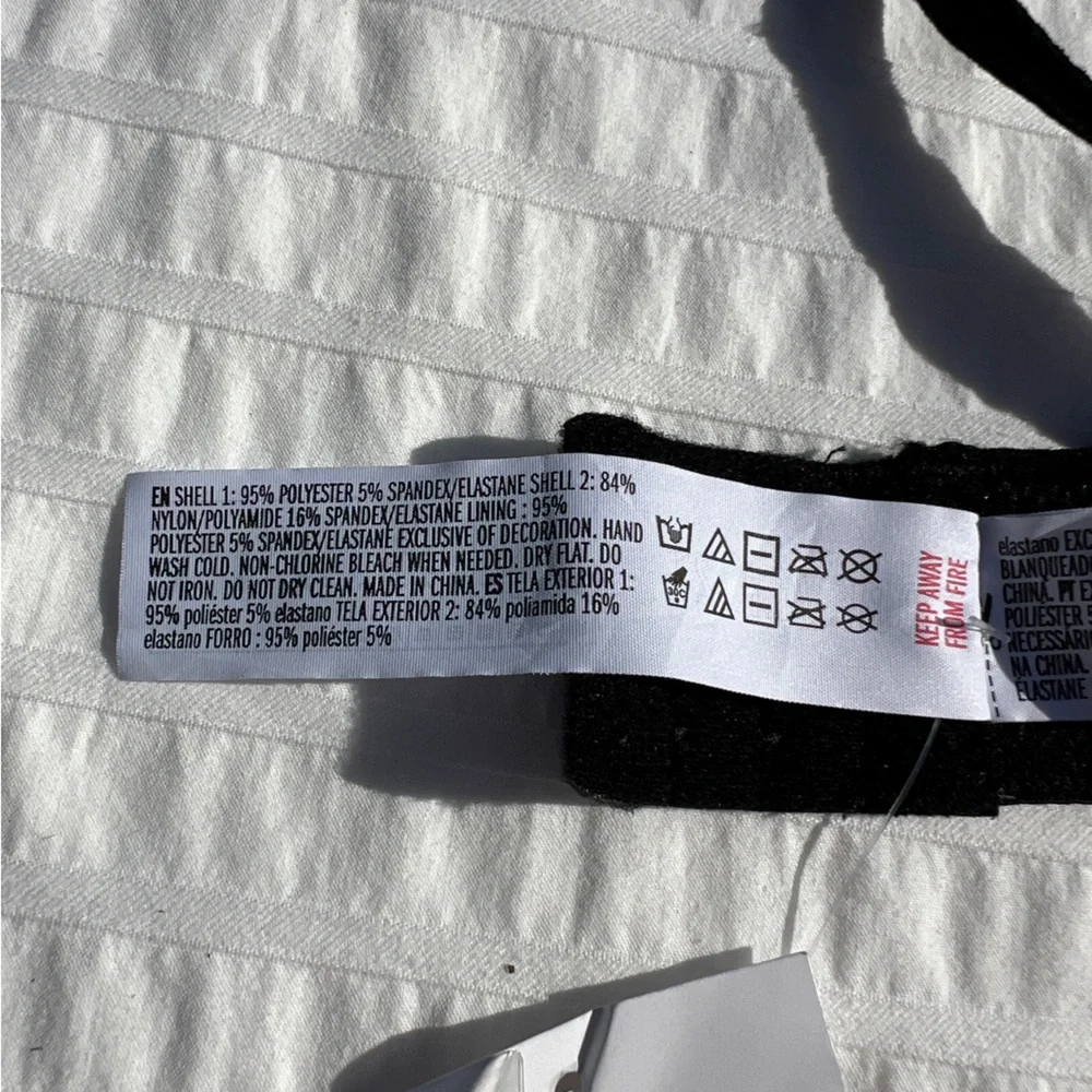 NWT Forever 21 Black and White Satin Lace French Maid Bra, S - Picture 8 of 9